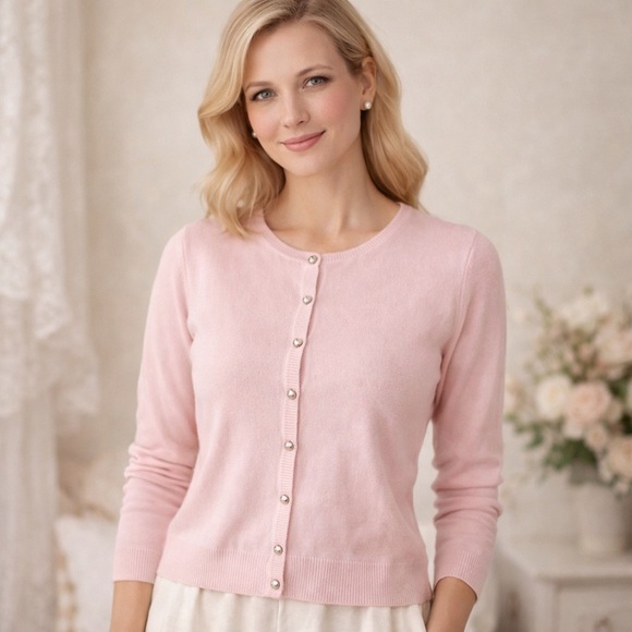 New York & Company Sweaters - New York & Company Pink Cardigan Sweater S Y2K Coquette Cottagecore Soft Girl